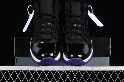 Nike Air Jordan 11 Retro White Purple Black Sneakers