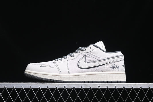 Nike Air Jordan 1 Low Grey White Fashion Sneakers