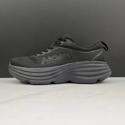 Hoka One One Bondi 8 Black Breathable Low-top Running Shoes Sneakers