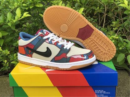 Nike SB Dunk Low Parra Abstract Art Fireberry Black Sneakers