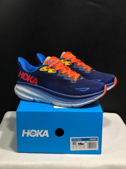 Hoka One One Clifton 9 Running Shoes Athletic Shoes Sneakers Navy