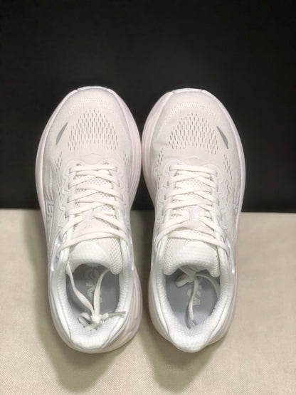 Hoka One One Bondi 9 Comfortable Low-top Running Shoes Sneakers White