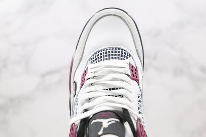 Nike Air Jordan 4 Retro x Paris Saint-Germain Bordeaux 2020 White Purple Sneakers