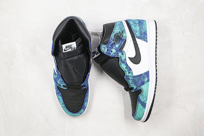 Nike Air Jordan 1 Retro High OG Tie Dye Blue White Sneakers
