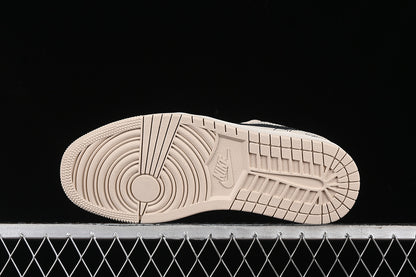 Nike Air Jordan 1 Low Black White Khaki Sneakers