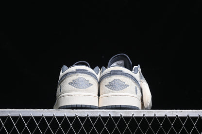 Travis Scott Fragment Design Nike Air Jordan 1 Low Bape OG SP Grey White Beige Sneakers