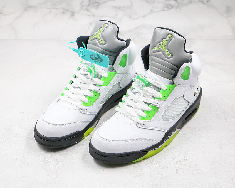 Nike Air Jordan 5 Retro Q54 Quai54 Raging Bull Laser White Sneakers
