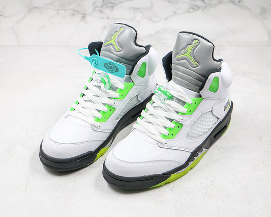 Nike Air Jordan 5 Retro Q54 Quai54 Raging Bull Laser White Sneakers