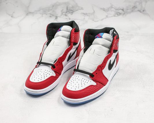 Nike Air Jordan 1 Retro Spider-Man Origin Story Red/Black/White/Blue Sole Sneakers