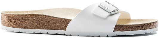 Birkenstock Madrid 40733 Birko-Flor Narrow Fit White Sandals
