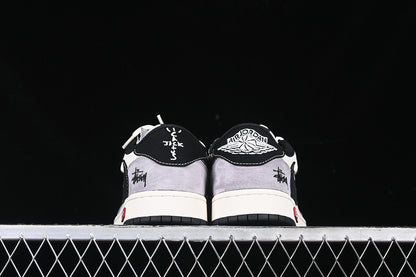 Travis Scott Fragment Design Nike Air Jordan 1 Low OG SP Grey White Black Sneakers