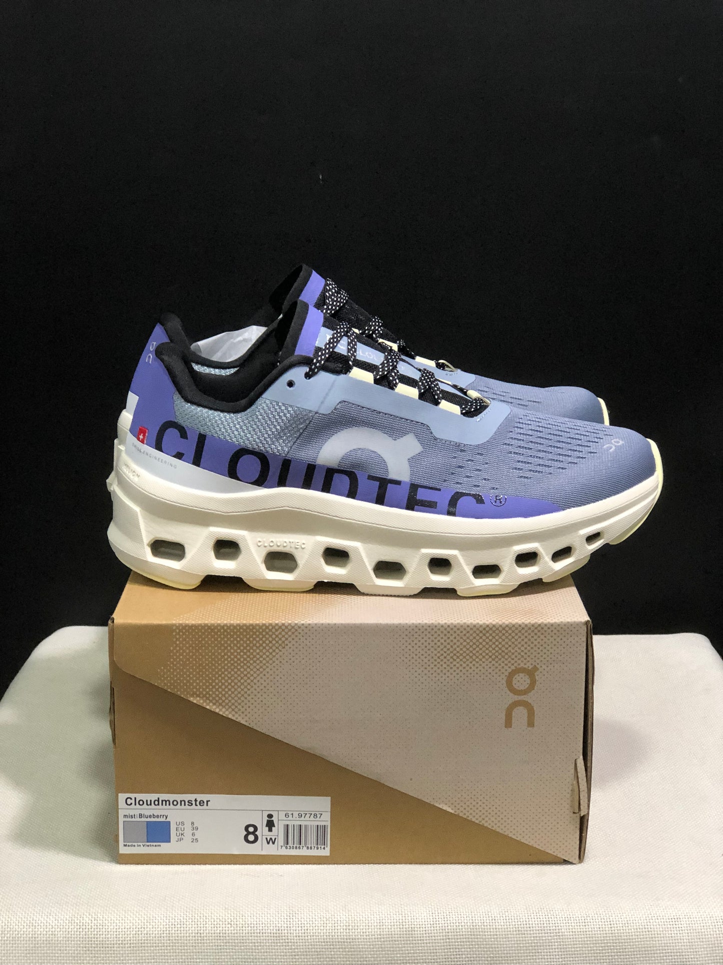 On Running Cloudmonster CNY Shock-Absorbing And Anti-Slip Sports Shoes Year Of The Dragon Special Edition Mist/Blueberry