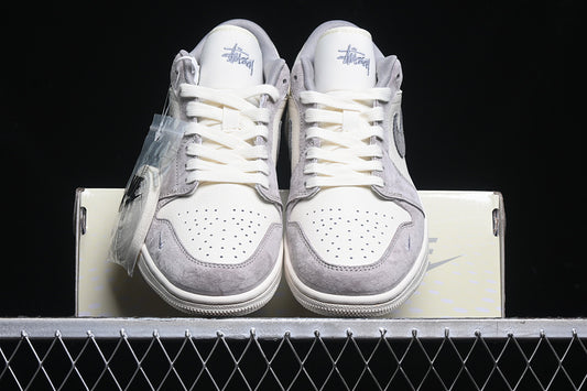 Nike Air Jordan 1 Low Grey White Casual Sneakers