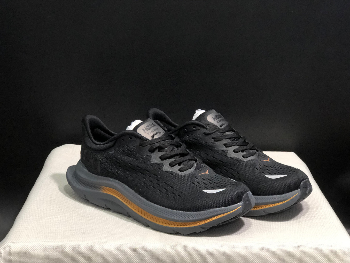Hoka One One Kawana Cushioning Comfortable Gym Running Shoes Sneakers Black