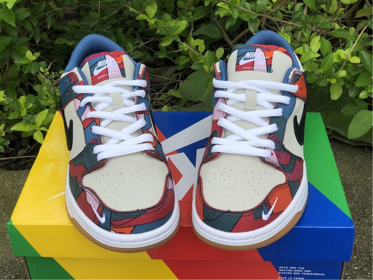 Nike SB Dunk Low Parra Abstract Art Fireberry Black Sneakers