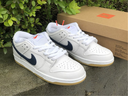 Nike Dunk Pro ISO SB Low Orange Label White Navy Sneakers