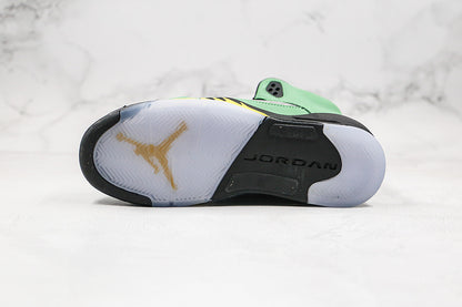 Nike Air Jordan 5 Oregon Ducks PE Player Green Sneakers