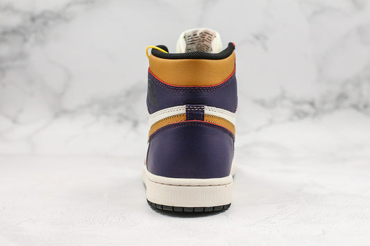 Nike SB Air Jordan 1 Retro High-Top Defiant LA to Chicago Purple/White Sneakers