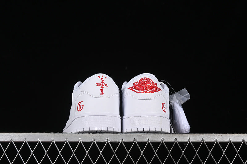 Nike Air Jordan 1 Low GUCCI Travis Scott Fragment Design White Sneakers