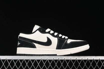 Nike Air Jordan 1 Low Supreme Black White Sneakers