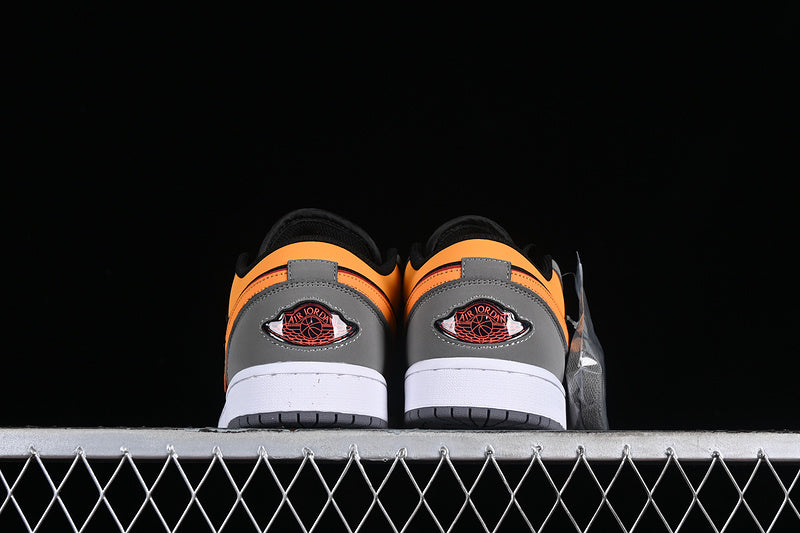 Nike Air Jordan 1 Low SE Light Graphite Black Vivid Orange Sneakers