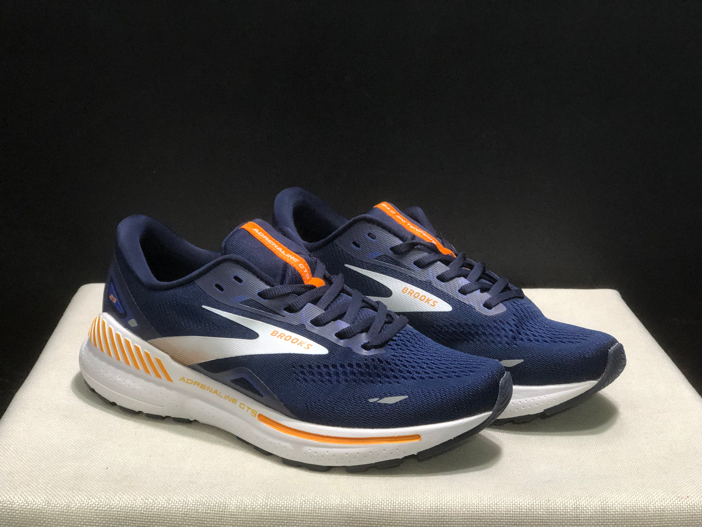 Brooks Adrenaline GTS 23 Shock-absorbing Wear-resistant Low-top Running Shoes Blue/Orange