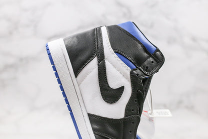 Nike Air Jordan 1 Retro High-Top Royal Toe Gs Black Blue Sneakers
