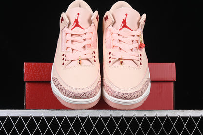 Nike Air Jordan 3 Valentine's Day Coral Pink Sneakers