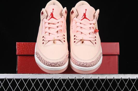 Nike Air Jordan 3 Valentine's Day Coral Pink Sneakers