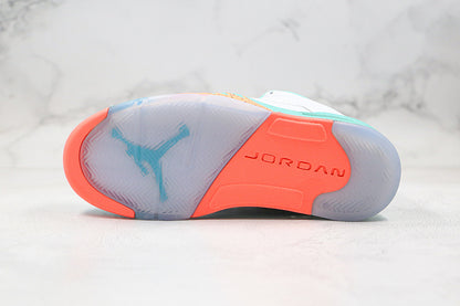 Nike Air Jordan 5 Retro Light Aqua Light Green White Sneakers