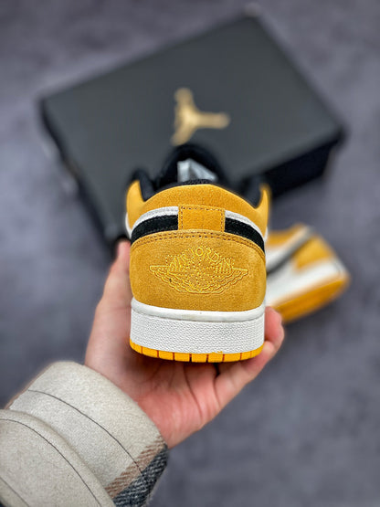 Nike Air Jordan 1 Low Sail University Gold Sneakers