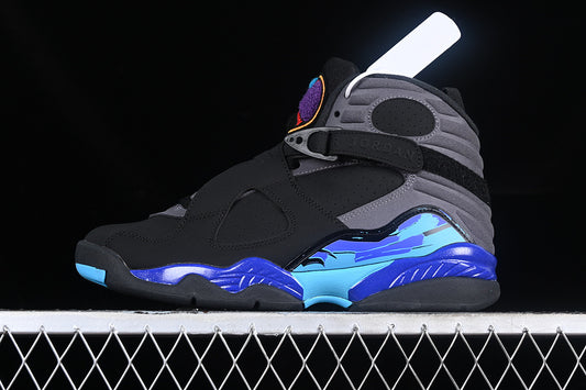 Nike Air Jordan 8 Retro True Red Flint Bright Blue Black Grey Sneakers