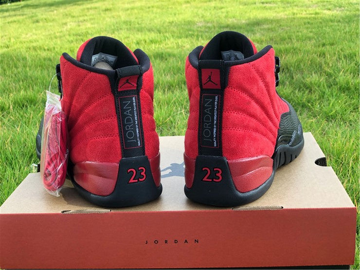 Nike Air Jordan 12 Retro Reverse Flu Game Red Sneakers
