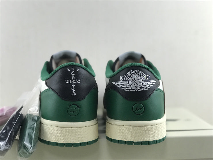 Nike Air Jordan 1 Retro Low Travis Scott White/Black/Green Sneakers