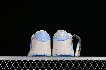 Nike Air Jordan 1 Low OG SP Travis Scott Fragment Design LV Grey Blue Sneakers