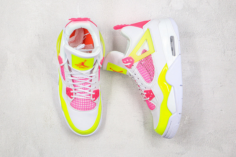 Nike Air Jordan 4 GS Retro Mid Lemon Venom Multicolor Sneakers