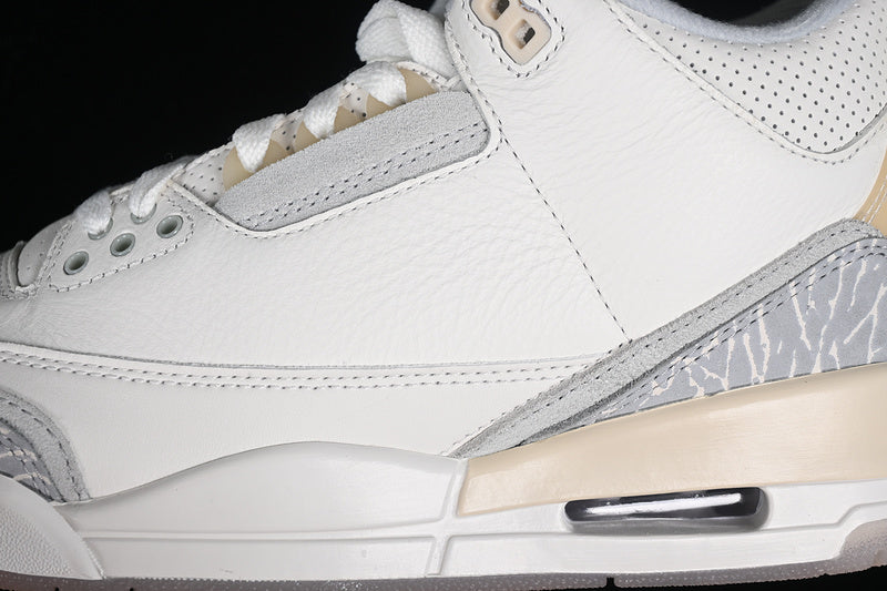 Nike Air Jordan 3 Craft Ivory Grey Mist Cream Sneakers