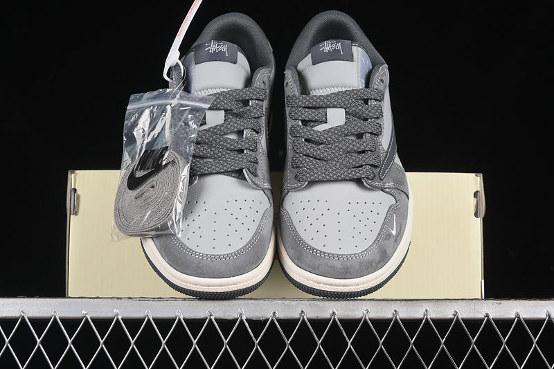 Travis Scott Fragment Design Nike Air Jordan 1 Low OG SP Grey Sneakers