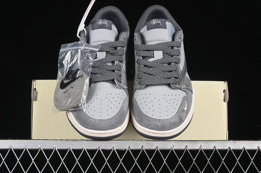 Travis Scott Fragment Design Nike Air Jordan 1 Low OG SP Grey Sneakers