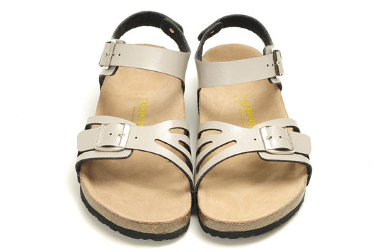 Birkenstock Single Button Cream Butterfly Matte Leather Sandals