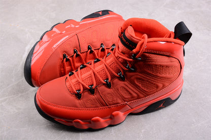 Nike Air Jordan 9 Retro Black Sole Chile Red Sneakers