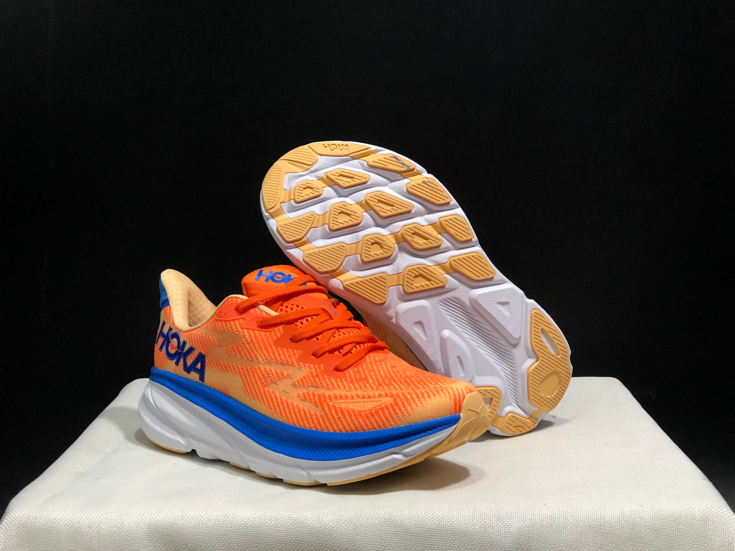 Hoka One One Clifton 9 Running Shoes Athletic Shoes Sneakers Orange