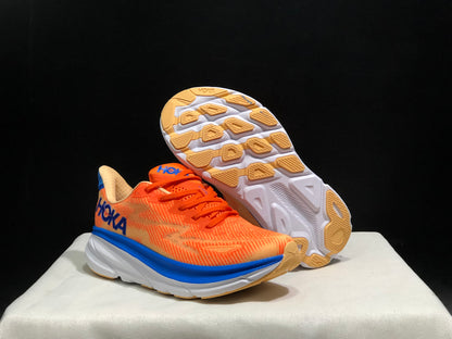 Hoka One One Clifton 9 Running Shoes Athletic Shoes Sneakers Orange