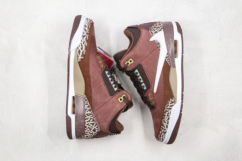 Nike Air Jordan 3 Retro Travis Scott Desert Cement Dark Brown Sneakers