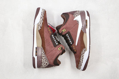 Nike Air Jordan 3 Retro Travis Scott Desert Cement Dark Brown Sneakers