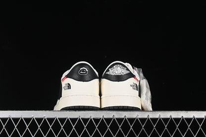 Travis Scott Fragment Design Nike Air Jordan 1 Low The North Face OG SP Black White Sneakers