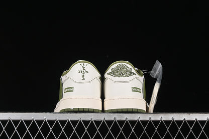 Nike Air Jordan 1 Low Travis Scott Fragment Design OG SP Grass Green White Sneakers