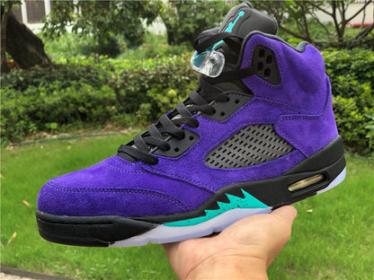 Nike Air Jordan 5 Retro ¡°Alternate Grape¡±Purple Emerald Black Sneakers