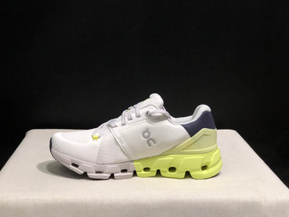 On Running Cloudflow 4 White/Hay Shock-Absorbing And Wear-Resistant Running Shoes