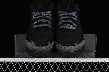Nike Air Jordan 3 Retro Black Cement Pure Black Sneakers
